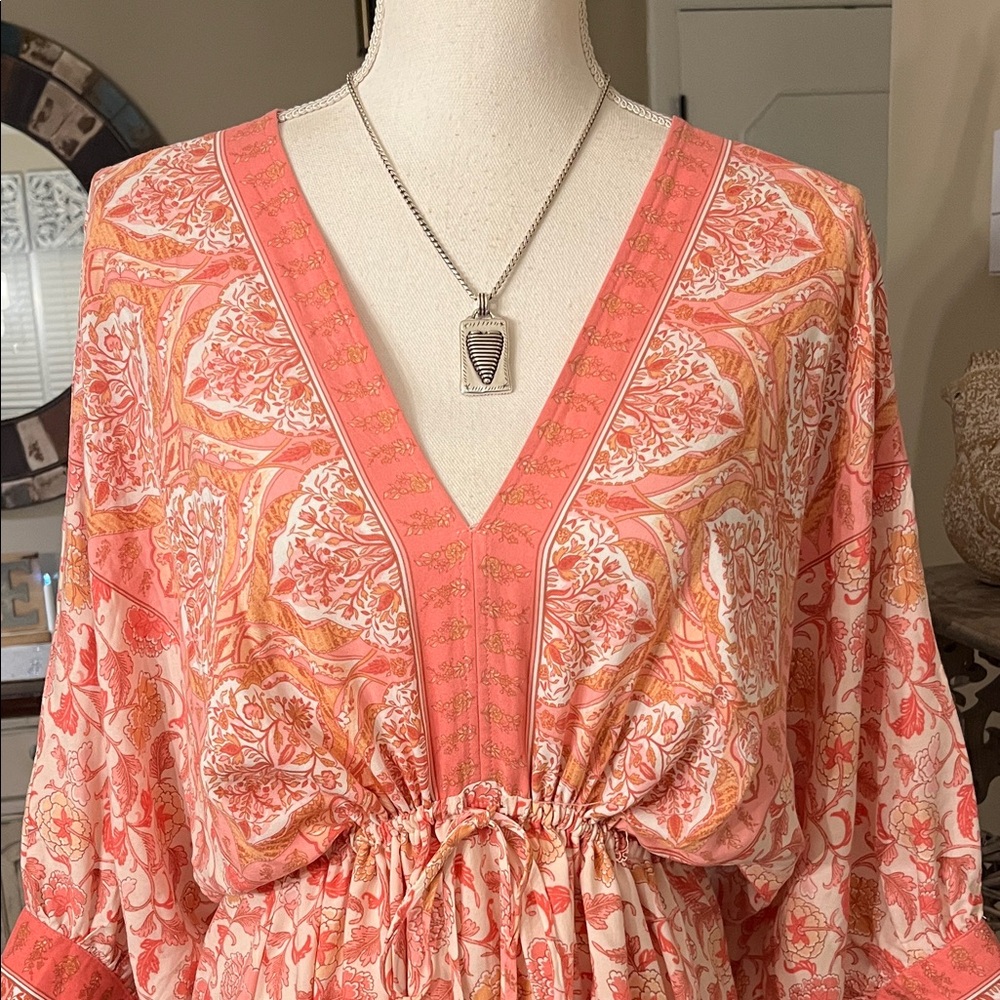 Aakaa Pink and Orange Mini Dress - Picture 2 of 9